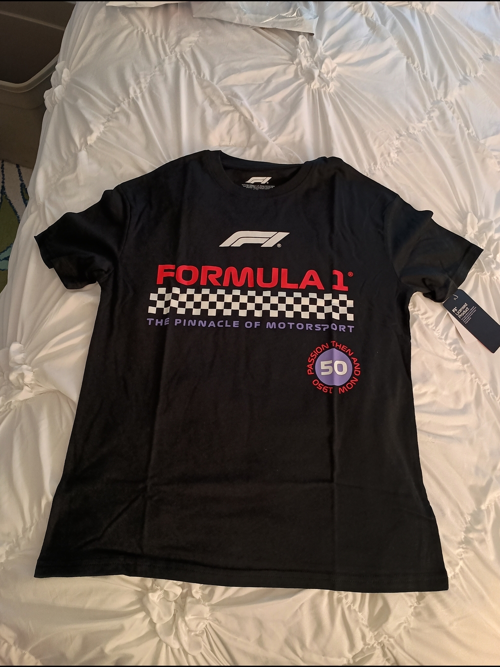 Youth Large Formula 1 T Shirt Licensed Product In Jet Black Graphic Tee